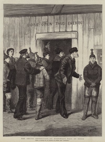 The Arctic Expedition, an Esquimaux Ball at Disco by Joseph Nash
